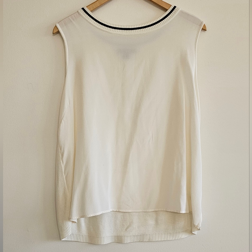 St. John Silk Knit Sleeveless Top
